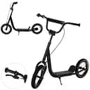 Самокат большие два колеса SR 2-046 с ручным тормозом Черный