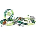 Автотрек Дино Площадка со светом и звуком 175 элементов длина 405 см аксессуары в коробке