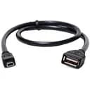 Кабель PowerPlant Otg Usb 2.0 AF Mini 0.5 м