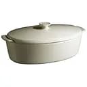 Форма для запекания Emile Henry керамическая овальная с крышкой 5.8 л бежевая (028456)