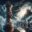 Деревянный фигурный пазл Магические шахматы, А4, Деревянная коробка 100 элементов