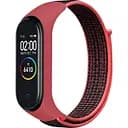 Ремінець BeCover Nylon Style для Xiaomi Mi Smart Band 5 / Mi Smart Band 6 Black-Red (705416)