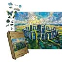 Деревянный пазл Стоунхендж, А4, Картонная коробка 100 элементов.