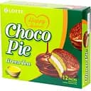 Печиво Тістечка Lotte Чокопай Зелений чай Choco Pie Green Tea 12 шт 336 г