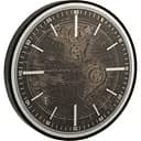 Настенные часы J-line в деревянном корпусе с картой мира и движущимся механизмом 80 см коричневые (12101)