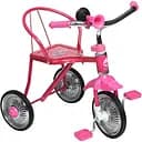 Дитячий триколісний велосипед LH-701-2 Bambi з регулюванням сидіння та керма гумові колеса клаксон