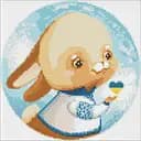 Алмазна мозаїка Ideyka Зайчик без підрамника 30х30 см (AMC7879)