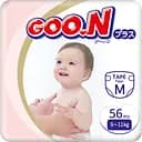 Подгузники Goo.N Plus М (6-11 кг) 56 шт. на липучках для детей унисекс