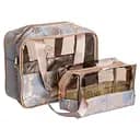 Набір косметичок Yiwu HP-16-1KBL 22х11х18 / 17х10х11 см водонепроникні 2 шт. блакитні/прозорі