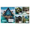 Зошити учнівські 60 аркушів клітинка 1B Seaside Serenity, 10 шт. в упаковці