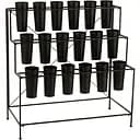 Кашпо напольное J-line металлическое черного цвета для 18 цветов (33188)