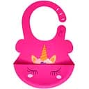 Слюнявчик силиконовый Mega Zayka Единорог с карманом MGZ-0615 (Pink)