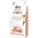 Сухой корм для кошек с чувствительным пищеварением Brit Care Cat GF Sensitive Digestion&Delicate Taste со свежей индейкой и лососем 7 кг