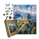 Деревянный пазл Замок Нойшванштайн, А5, Деревянная коробка 35 элементов