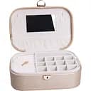 Шкатулка-органайзер для украшений Yiwu с замком 26x18x9.5 см бежевая HP-5-1CR