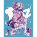 Картина за номерами ArtCraft Style girl 40x50 см (10218-AC)