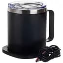 Чашка TheGeneral ThermoHub с подогревом беспроводной зарядкой и LED индикатором 15W 330 мл черная (40021321-01)