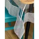 Скатерть силиконовая с серебряной стразовой лентой 390х110 см