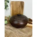 Кастрюля для плова с крышкой керамический (глиняный) резной Колосок 3 л