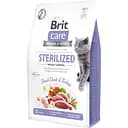 Сухий корм для стерилізованих котів і котів з надмірною вагою Brit Care Cat GF Sterilized Weight Control зі свіжою качкою та індичкою 2 кг