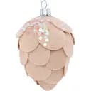 Набір новорічних прикрас на ялинку Dashuri Шишка Кедр 6 штук 7x9 см, пудровий 15556602