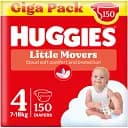 Набір підгузок Huggies Little Movers GIGA 4 (7-18 кг) 150 шт.