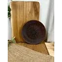 Тарілка 21 см керамічна (глиняна) різьблена Колосок