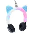 Наушники FG240430008Q, пластик, плюш, FM-радио, TF-слот, Bluetooth единорог с плюшевыми ушками разноцветные