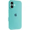 Чехол Epik Silicone Case Full Camera Protective AA для Apple iPhone 16, 6.1 Бирюзовый/Marine Green