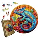 Пазл деревянный Экзотический Хамелеон, А1, 500+ элементов, Картонная коробка