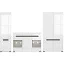 Модульная стенка для гостиной ВМК (БРВ) Ацтека N77865 Белый/Белый глянец (BRW-1644)