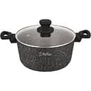 Каструля Bollire Venezia, з кришкою, чорна, 24 см, 4,5 л (BR-1003)