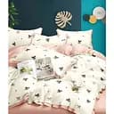 Комплект постельного белья Soho Elle Cream Bant Евро 200x230 см бело-розовый (A130210)