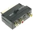 Переходник Scart папа 3RCA мама S-video с переключателем
