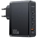 МЗП Usams US-CC163 T50 4 Ports GaN Fast Charger 100W (1USB-A/3C) Black