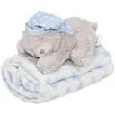 Плед Interbaby Flecce Plush Toy Bear Sleep Вlue 110х80 см голубой (8100265)