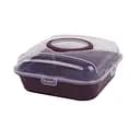 Тортовниця квадратна Violet House 38 Plum, фіолетова (0038 квадратна маленька PLUM с/к)