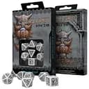 Набір кубиків Dwarven White & black Dice Set , 7 шт. (SDWA02)