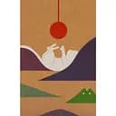 Эко-блокнот Kiri sketch "Кот и солнце" в точку на пружине