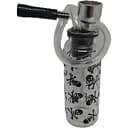 Трубка курильна скляна №HL-232 Череп з кістками Black (15296)