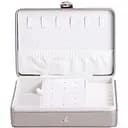 Скринька-органайзер для прикрас Yiwu на кнопці 16x11x4.7 см біле золото HP-5-30GOLD