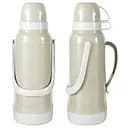 Термос Ardesto Gemini Gourmet, пластик, скляна колба, бежевий, 2000 мл (AR2620BGG)