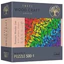 Пазл Trefl дерев'яний фігурний Кольорові метелики 500+1 ел. (20159)