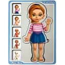 Дерев'яний пазл-вкладиш Ubumblebees Анатомія людини - дівчинка будова тіла (ПСФ025) PSF025  