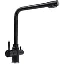Смеситель под фильтр Platinum KT 8201 (8626) поворотный двухрычажный из нержавеющей стали черный матовый