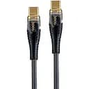 Кабель Hoco U121 Gold standard Transparent Discovery Edition 60W data cable T-C to T-C Черный