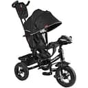Триколісний велосипед Best Trike 3390-39-211 з надувними колесами фарою USB та пультом чорний