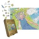 Деревянный фигурный пазл Мечтательница, А2, Картонная коробка 300+ элементов