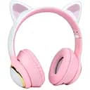 Навушники AKZ65, Bluetooth із вушками, до 10 метрів, FM-радіо, TF-слот, 32 Ом, 20 Гц - 20 кГц, рожеві