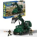 Конструктор IBLOCK Армия КрАЗ Экскаватор, PL-921-464, 378 деталей, 2 фигурки, 38x6.4x28 см
